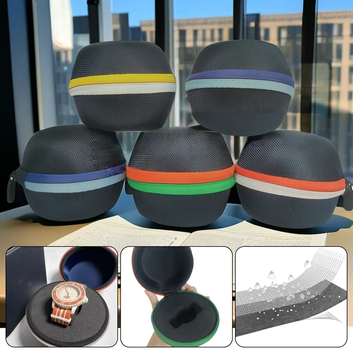 Портативный контейнер для часов Eva новый без тегов круглая форма смешанные