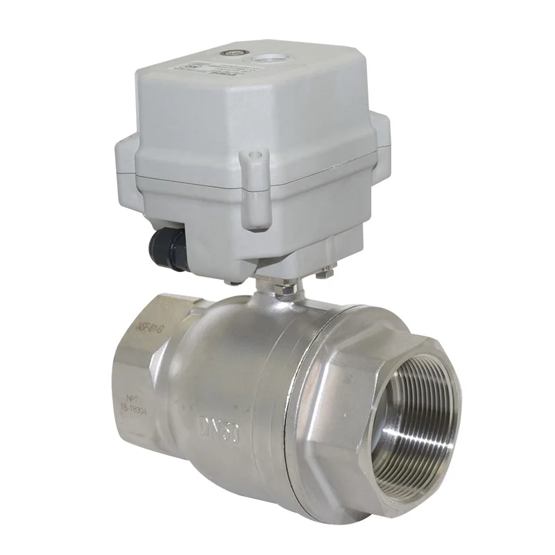 

A150 series 2 way DN50 2"inch ss304 4-20mA with manual override electric modulating ball valve