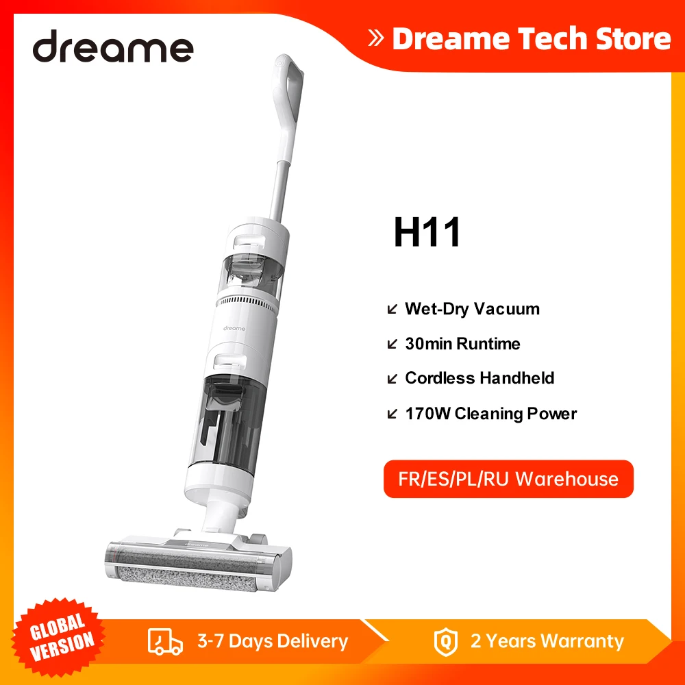 Dreame H11 Cordless Wet Dry Washing Vacuum Cleaner for Home, Self-Cleaning Handheld Wireless Floor Washing, Smart Home Appliance