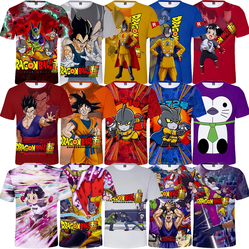 

Dragon Ball Cosplay Summer T Shirts 3D Print for Men Casual O-Neck Short Sleeve Oversized T-shirts Streetwear Anime Loose Tops