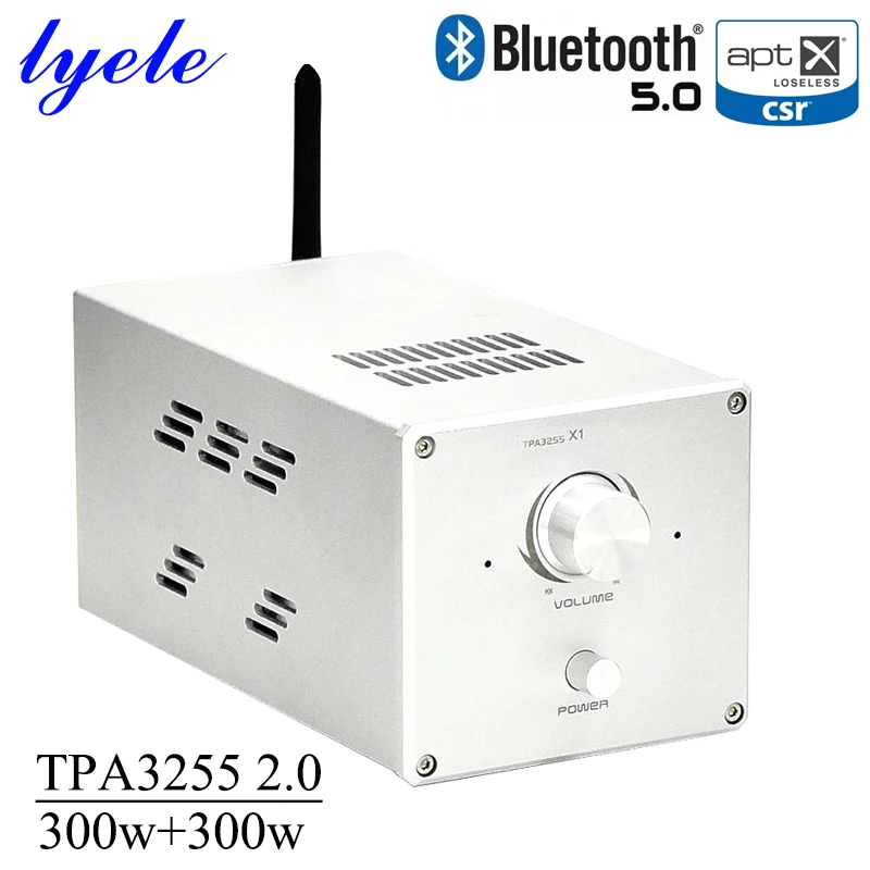 

Lyele Audio Tpa3255 2.0 Class D Power Amplifier Hifi Amplifier High Power 300w*2 Bluetooth 5.0 Support Aptx-HD High End Amp
