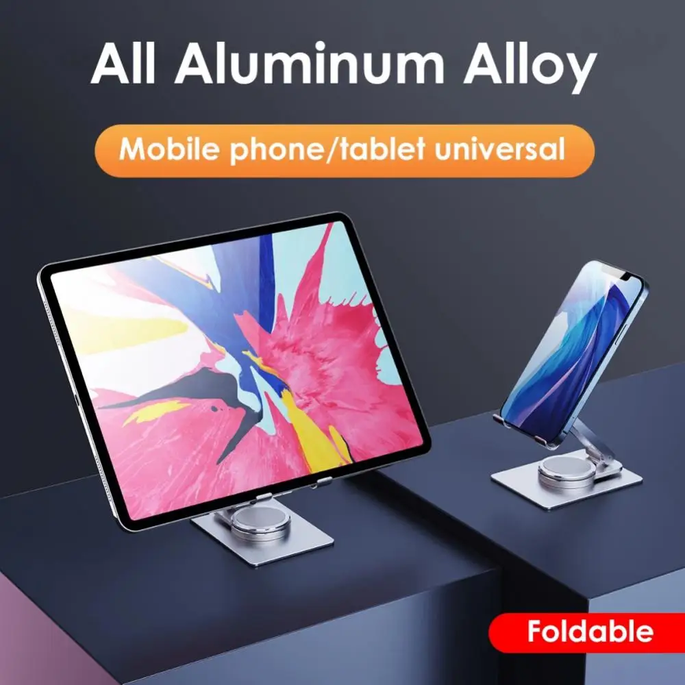 

Rotation Mobile Phone Holder Aluminum Alloy Adjustable Desktop Phone Holder Tablet Support Stand Accessory For Ipad Phone