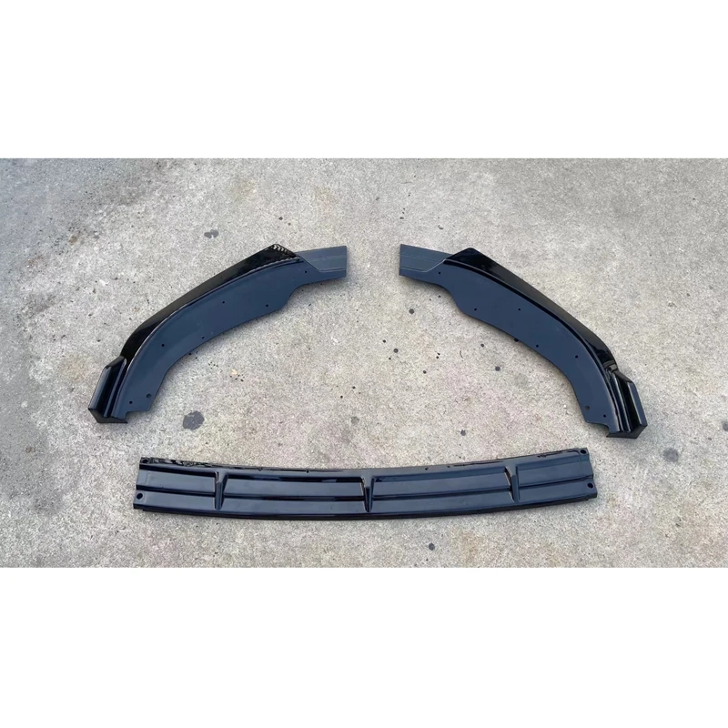 Материал ABS трехсекционный автомобильный передний спойлер для губ черный