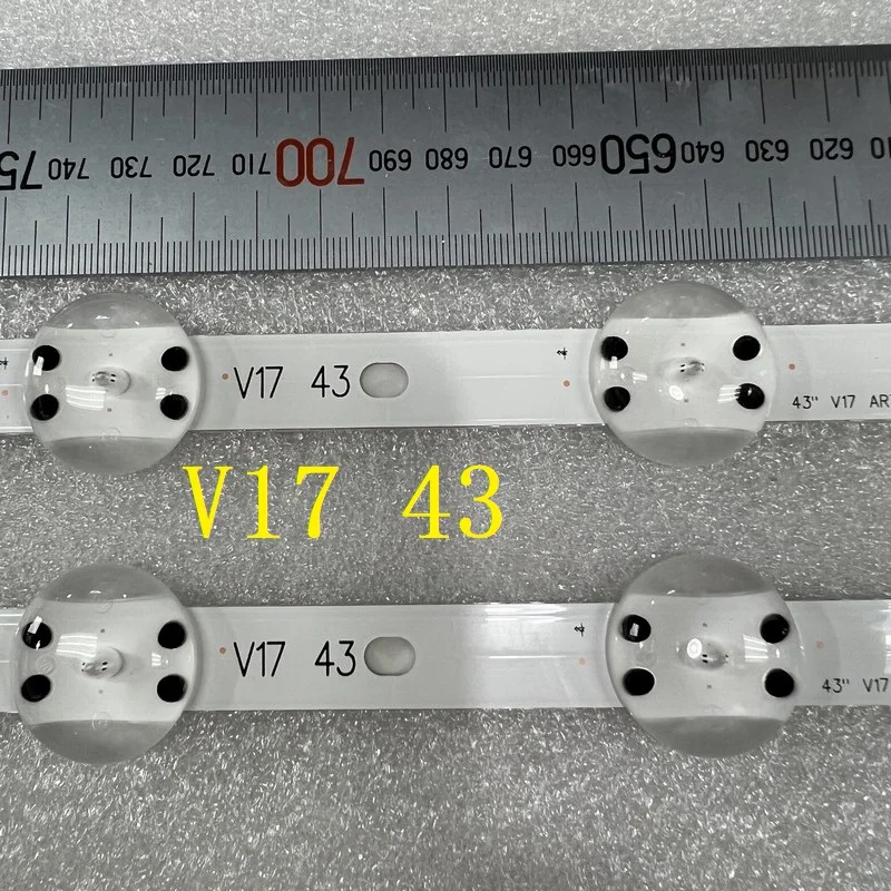 10 PCS/lot 10LED LED backlight strip for LG 43UJ670V 43LV340C-UB 43LJ610V 43 V17 ART3 2867 43uj6525 43uj6565 lc430dgj agf78709