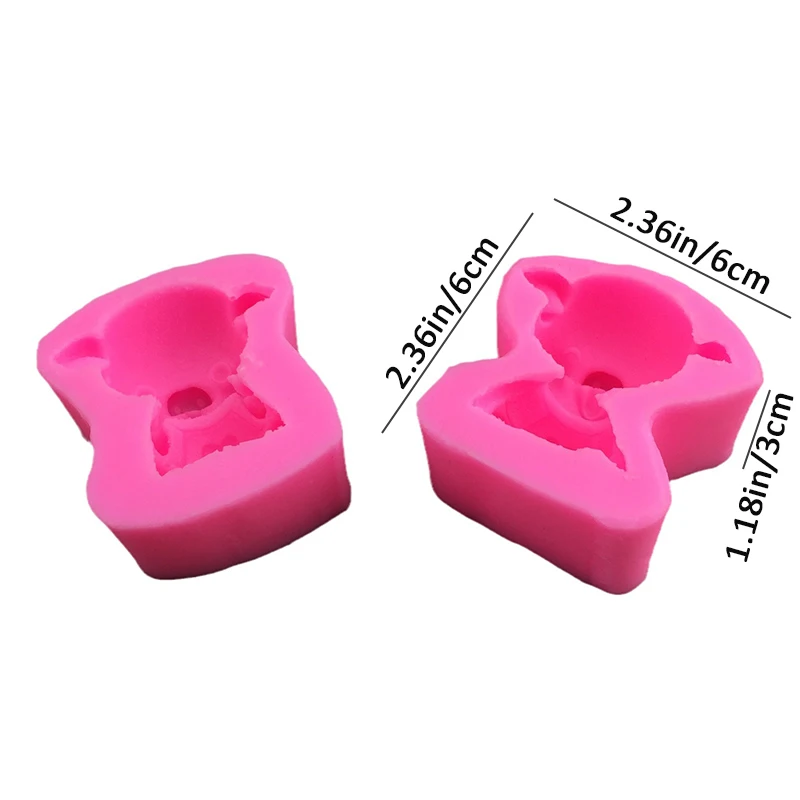 3D милая свинья утка силиконовая форма мусс торт поросенок моделирование ручной