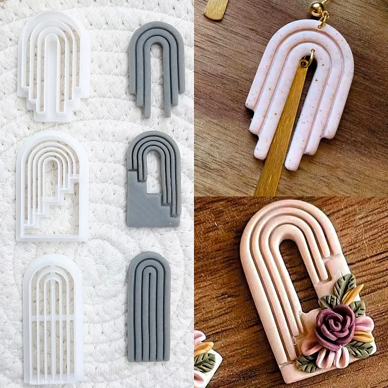 

Ремешок полимерный для глины, новая мягкая керамика с радужным рисунком, вырезанная форма «сделай сам», строительный инструмент для изгото...