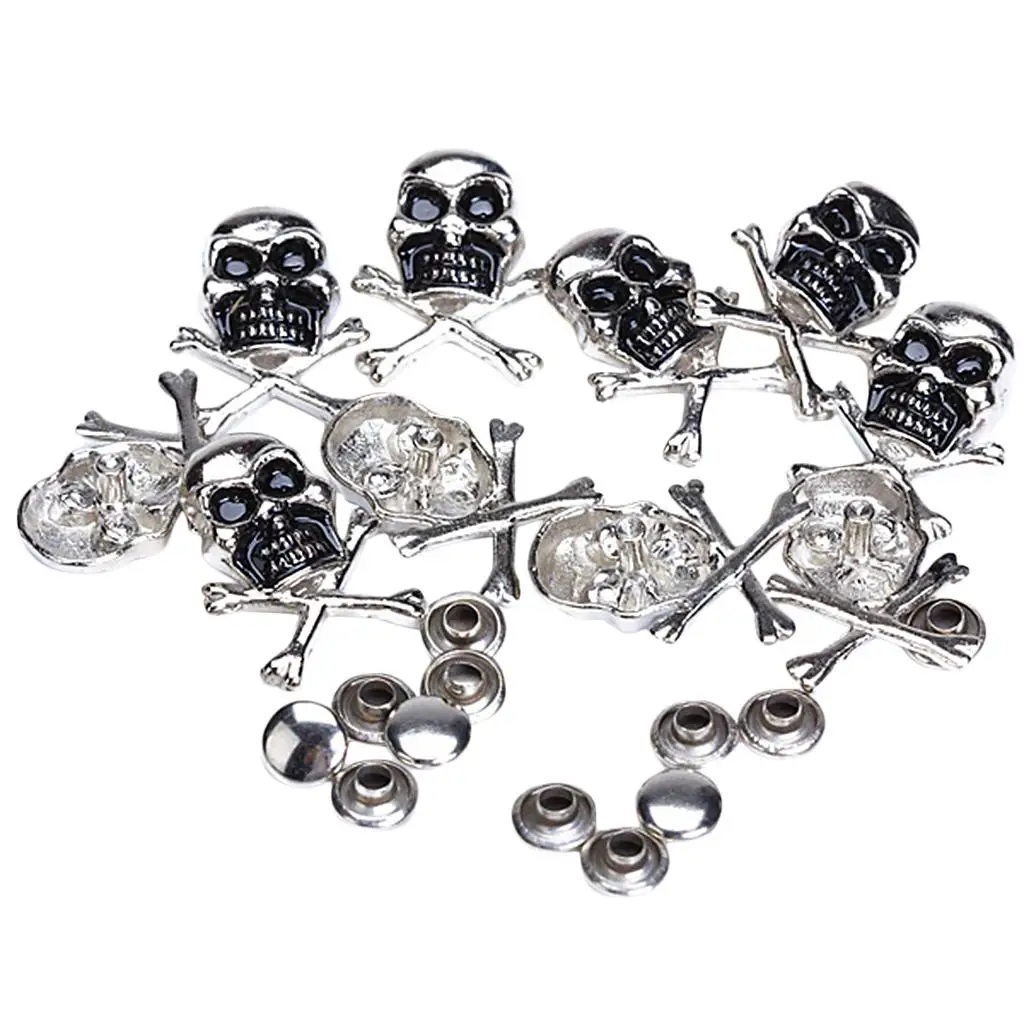 

Skull Crossbones Rivets for Sewing Crafts 25 x 18mm Pack of 10 Sets