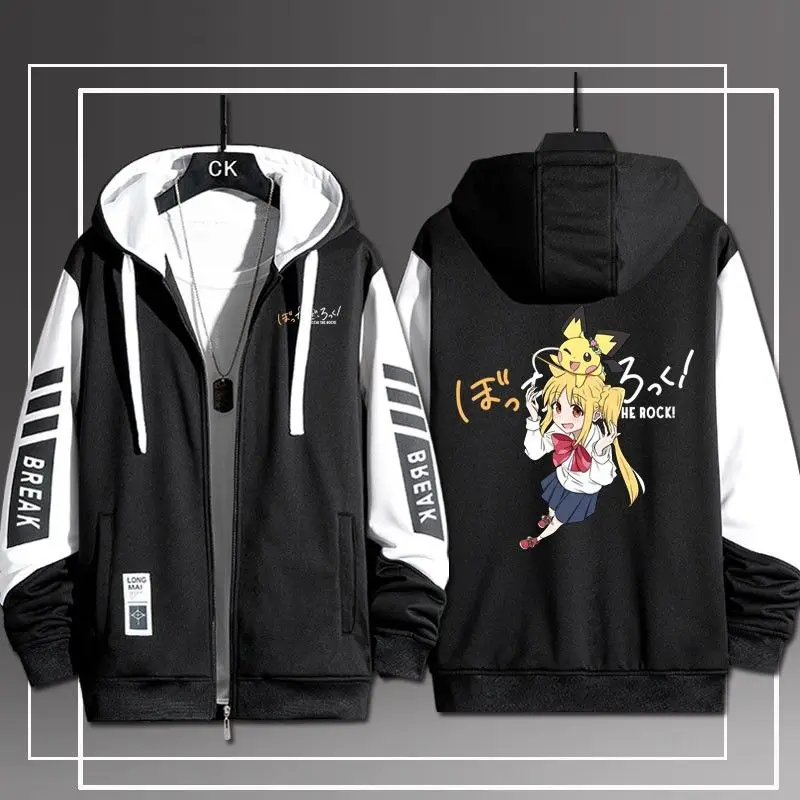 Толстовка Bocchi с надписью The Rock Pokemon худи готовое Hitori джигги-фонарик кардиган