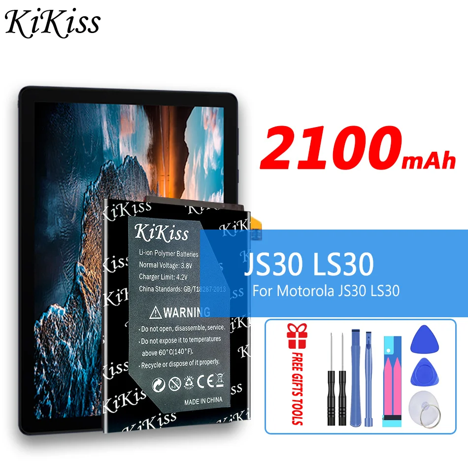 

KiKiss Powerful Battery JS 30 LS 30 2100mAh for Motorola Moto JS30 LS30 Batteries