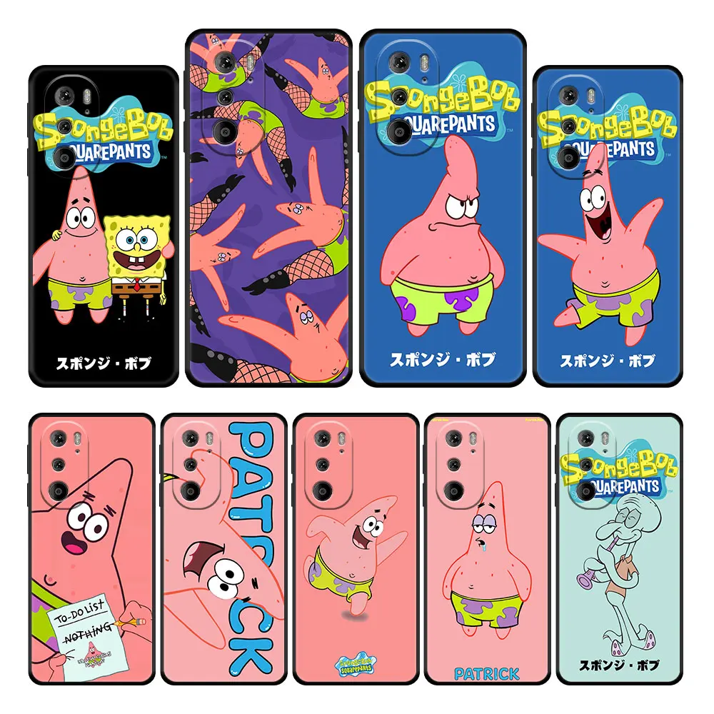 

Cell Black Case Cover for Moto G71 G60 G30 Edge 20 30 Pro G22 G51 5G G31 G200 S30 One Fusion Cell SpongeBobs Patrick Star
