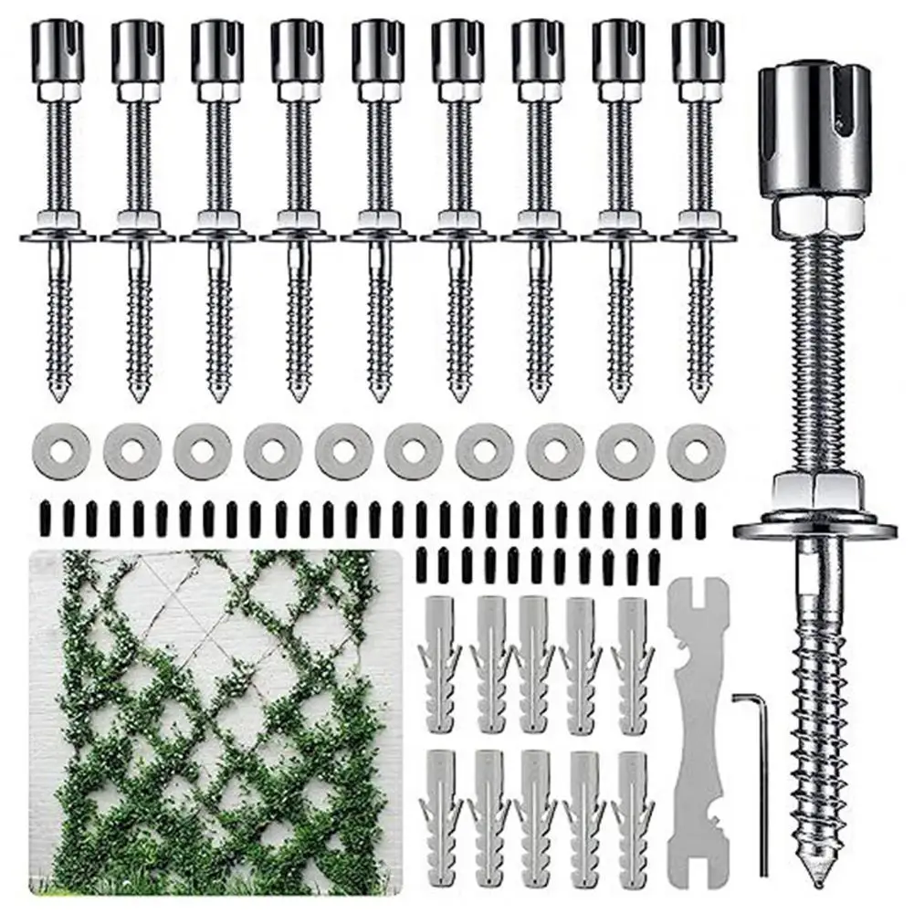 

Stucco Climbing Rope Stainless Steel Plant Climbing Rope Kit for Outdoor Garden Flexible Wall Wire Trellis System with Metal