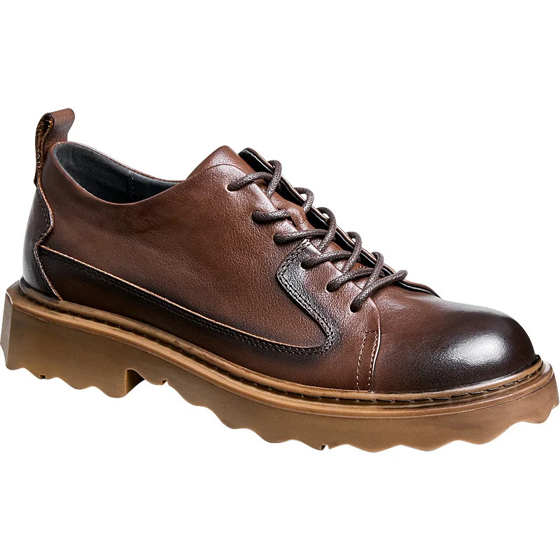 

British Retro Men Shoes Men Casual Shoes Genuine Leather Winter Leisure Shoes Fashion Spring Autumn Cowhide Breathable Fashion