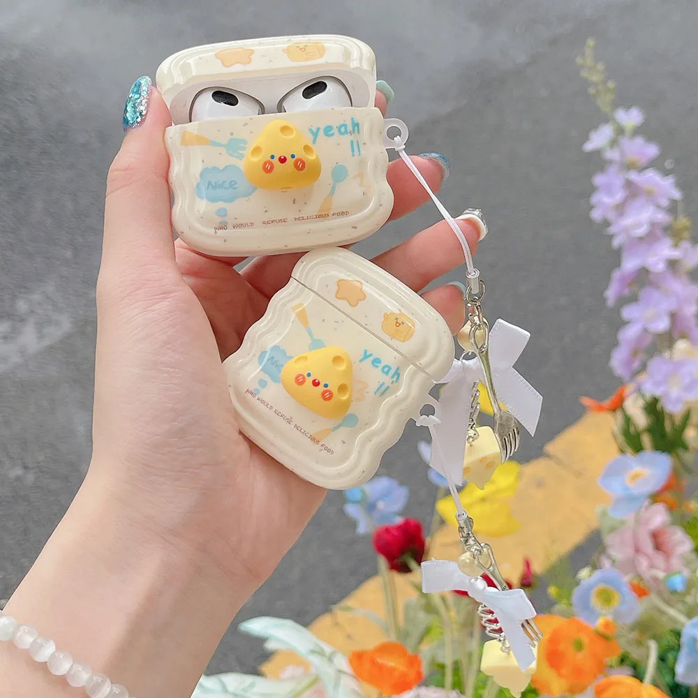 Милый милый 3D чехол с выражением сыра для Apple AirPods Pro Air Pods 1 2 3 защитный зарядки