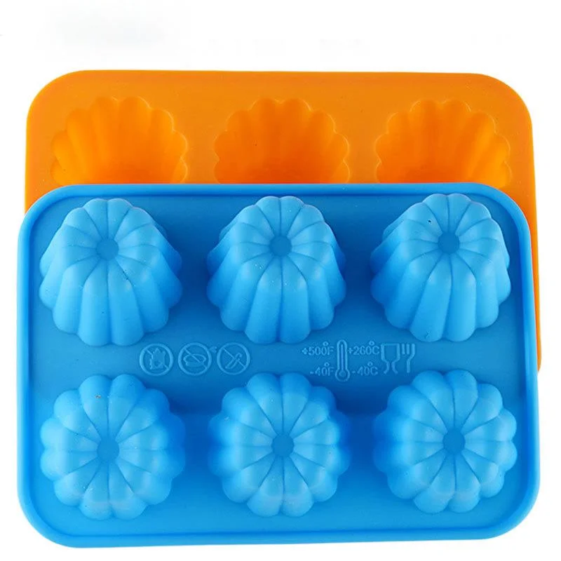 

1Pcs 6 Holes DIY Kitchen Bakeware Accessories Silicone Cake Mold Fondant Chocolate Mold Handmade Soap Mould Mini Muffin Pan