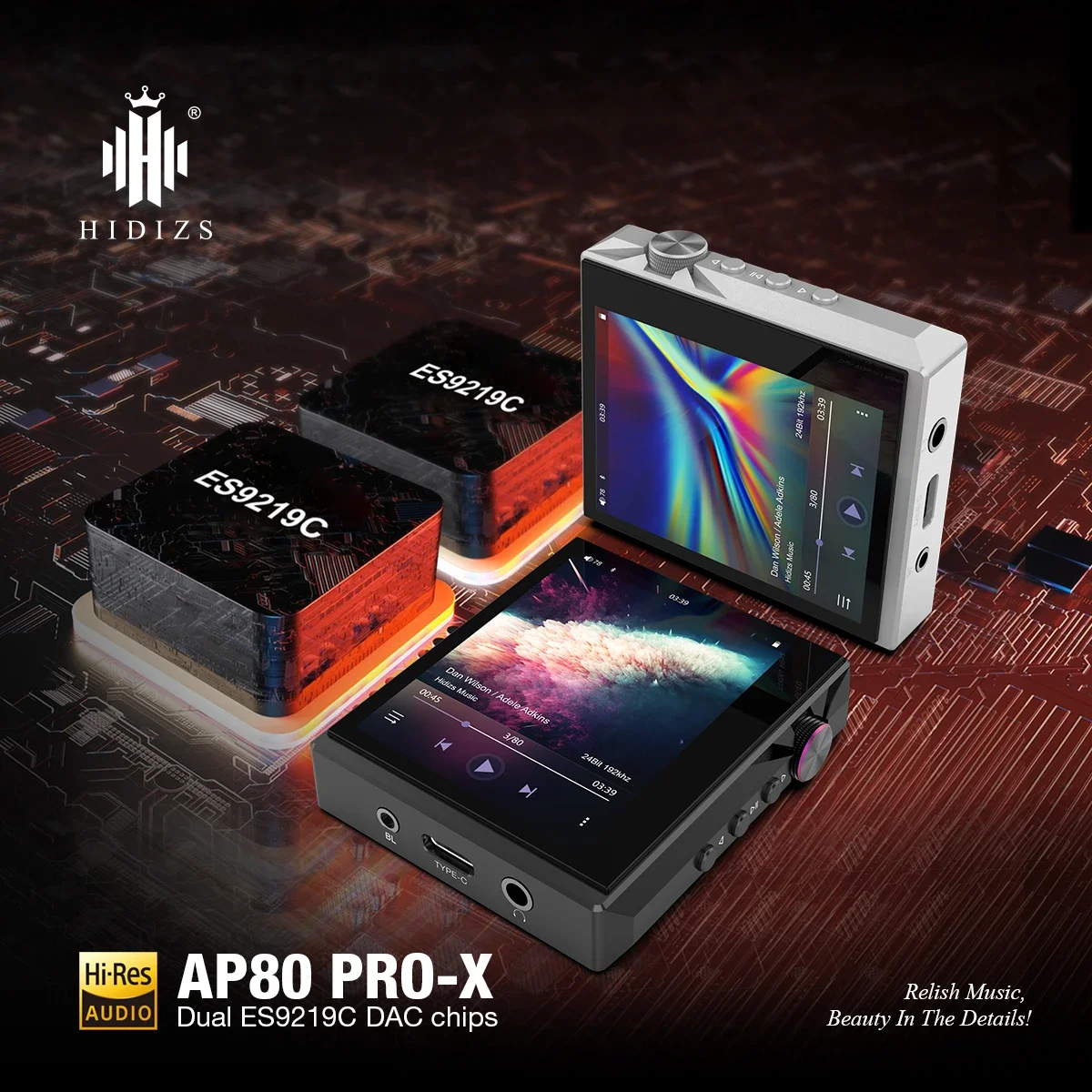 Hidizs AP80 Pro X Hi-Res Audio HIFI Портативный музыкальный MP3-плеер с двумя ЦАП ES9219C Bluetooth MQA LDAC PCM