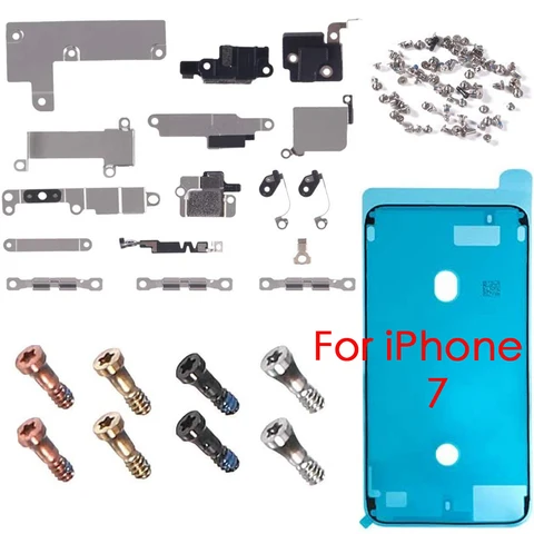 Для iPhone 7 7Plus 8G 8 Plus Полный комплект маленький металлический внутренний кронштейн защитная пластина + полный винт + экран водонепроницаемый