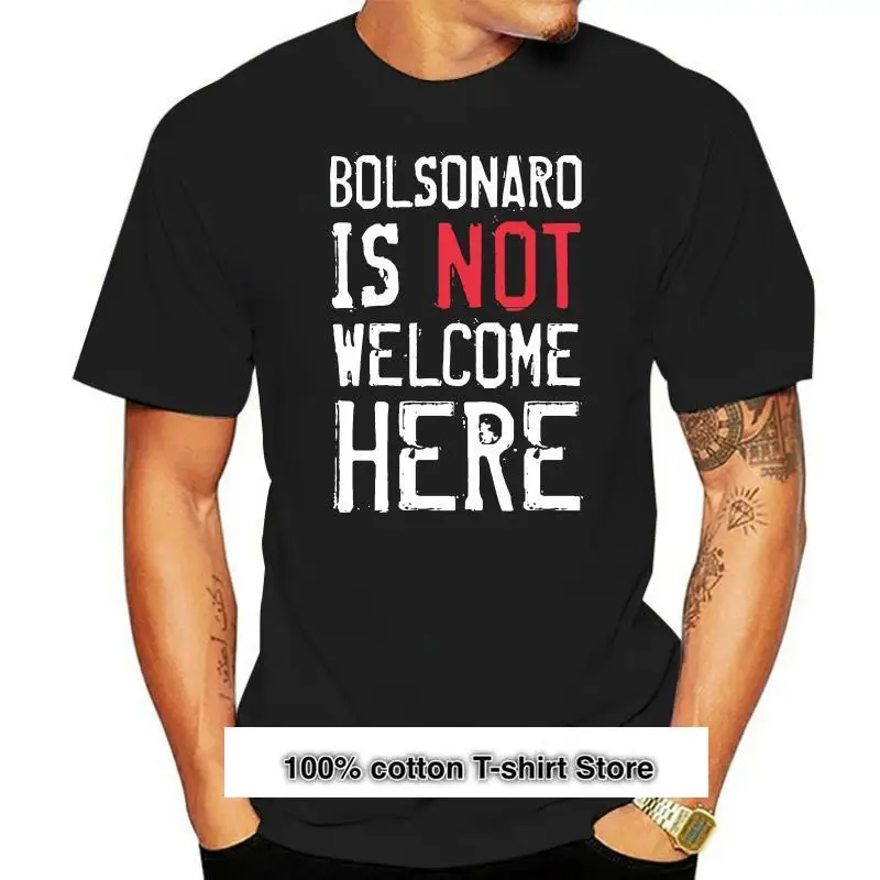 

Camiseta de manga corta para hombre, prenda de vestir, con Bolsonaro, Elenao