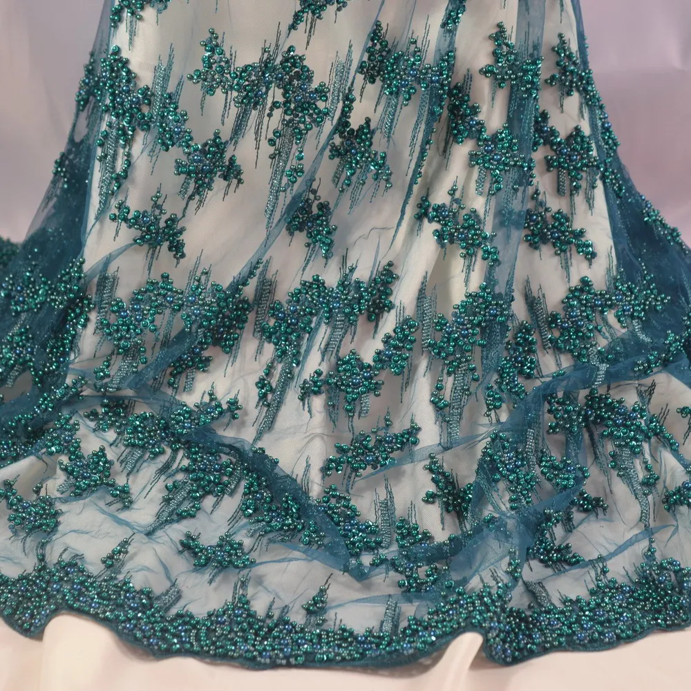 

African Lace Fabric 2022 High Quality Lace Fabric for Sewing Clothes SHDZ0220 Beaded Nigerian Laces Fabric 3Yards Lace
