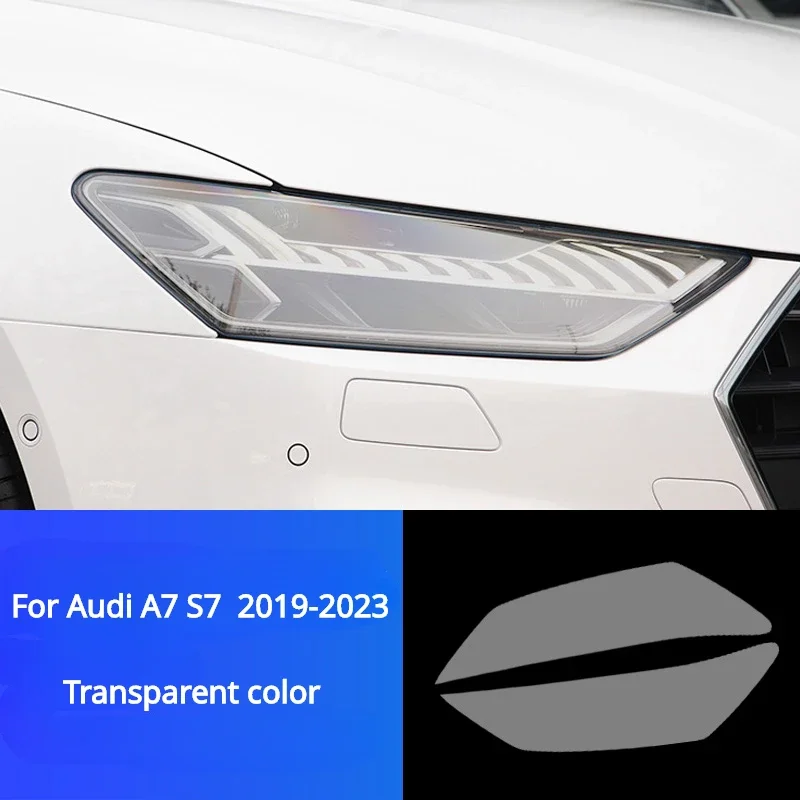 

Для Audi A6 S6 C8 A7 S7 2019-2023 защитная пленка для фар, восстановление фар, прозрачная черная наклейка из ТПУ PPF, аксессуары