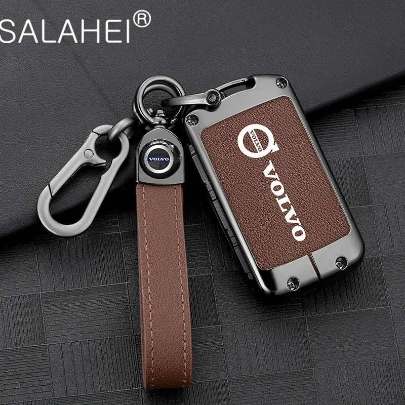 

Zinc Alloy Car Key Cover Case Bag Shell Fob For Volvo S60 S90 XC40 XC60 XC90 V60 V90 T5 T6 T8 Polestar 1 2 Keychain Accessories