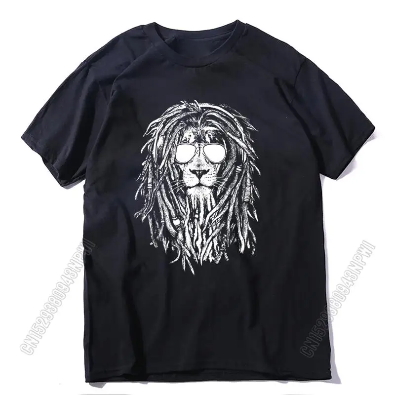 

2022 100% Cotton Cool Lion Print Graphic Design Men T Shirt Casual Crew Neck Summer Men Tshirt Loose T-Shirt Tee Shirt