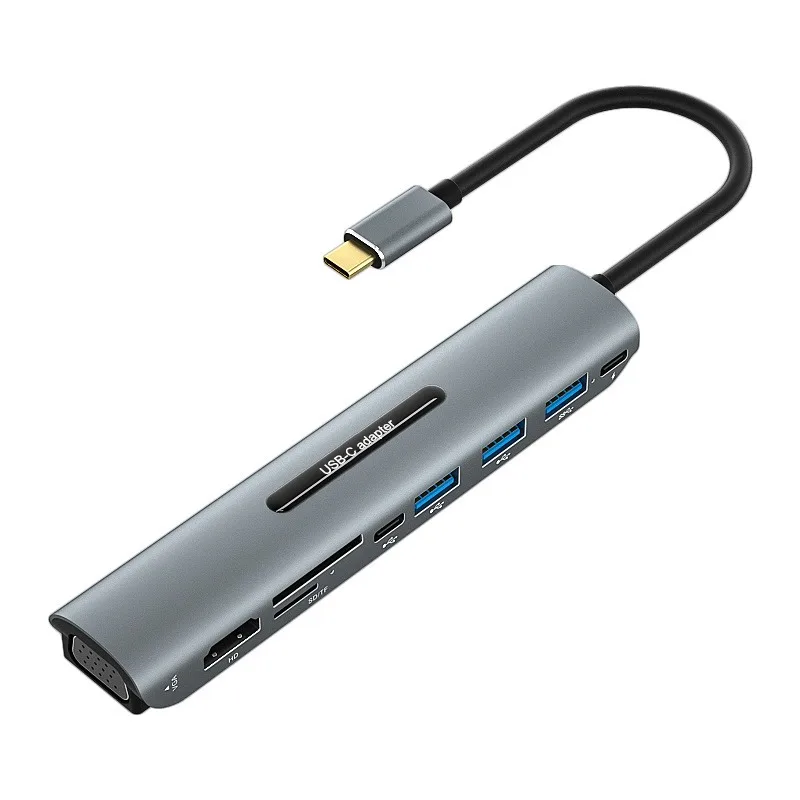 USB-концентратор USB C HUB к HDMI 4K Mutil USB3.0 Порт-сплиттер с зарядкой PD VGA RJ45 SD/TF Audio для