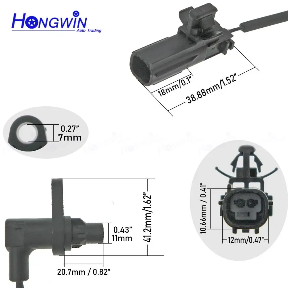 Front Right ABS Wheel Speed Sensor 89542-48040 8954248040 For Toyota Highlander 3.5 2.7L 2008 2009 2010 2012 2013 ALS1774 AB0765