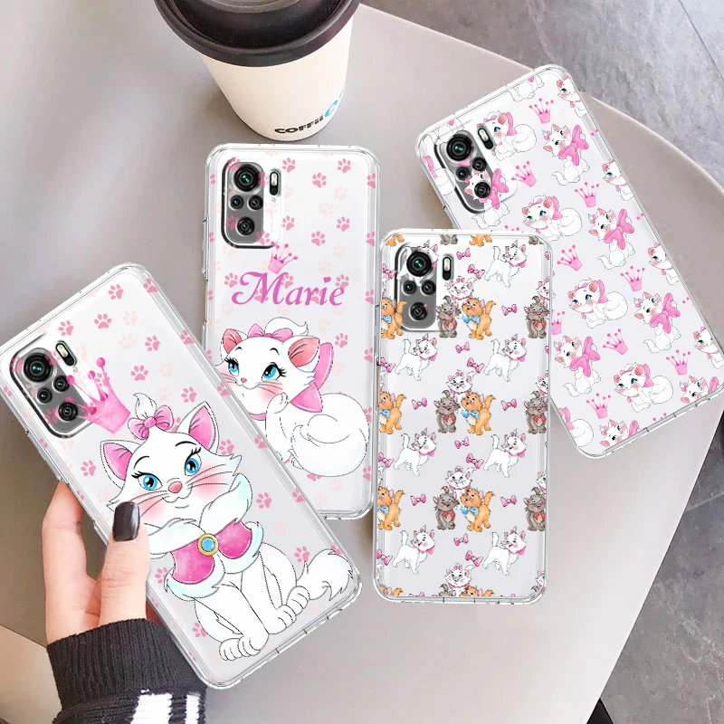 

Marie Cat Anime For Xiaomi Redmi Note 12 11 11T 10 9 8 7 6 5 4 Pro 5G 4G Silicone Soft TPU Transparent Phone Case Coque Capa