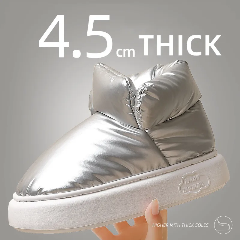 

Женские зимние ботинки на высоком каблуке, внешние Нескользящие зимние ботинки на толстой платформе для отдыха, теплые ботинки для снега