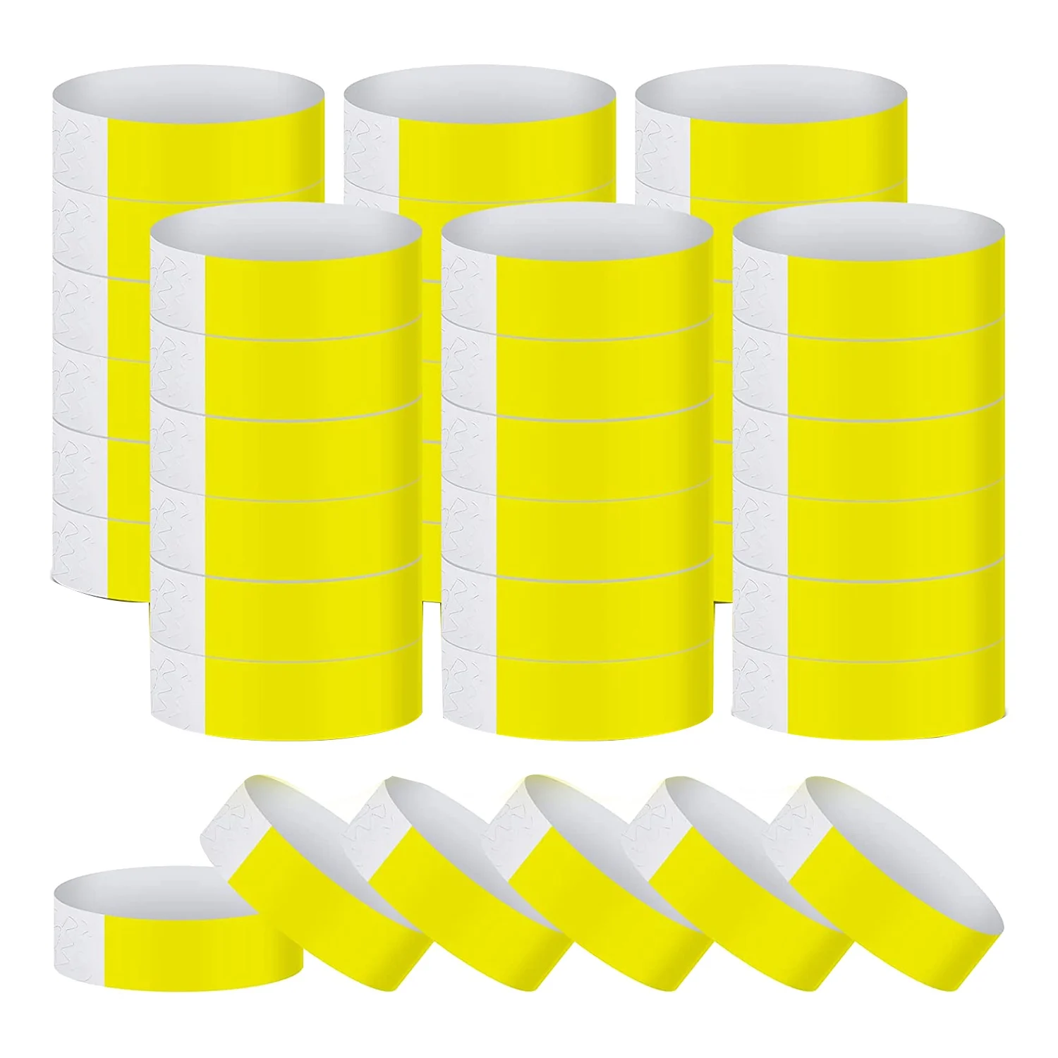 

600 Packs of Paper Wristbands Neon Event Wristbands Colorful Wristbands Waterproof Paper