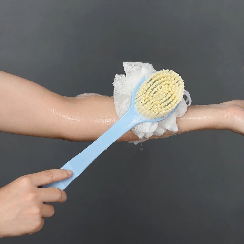 

Long-handled Bath Brushes Soft Ball Bathing Back Scrubbing Scrubbers Towels Pregnant Woman Help Household Bathroom Supplies