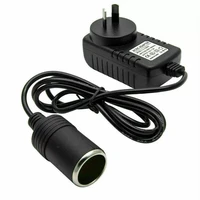universal 240v mains plug to 12v socket adapter converter car cigarette lighter acdc socket converter adapter useuuk plug
