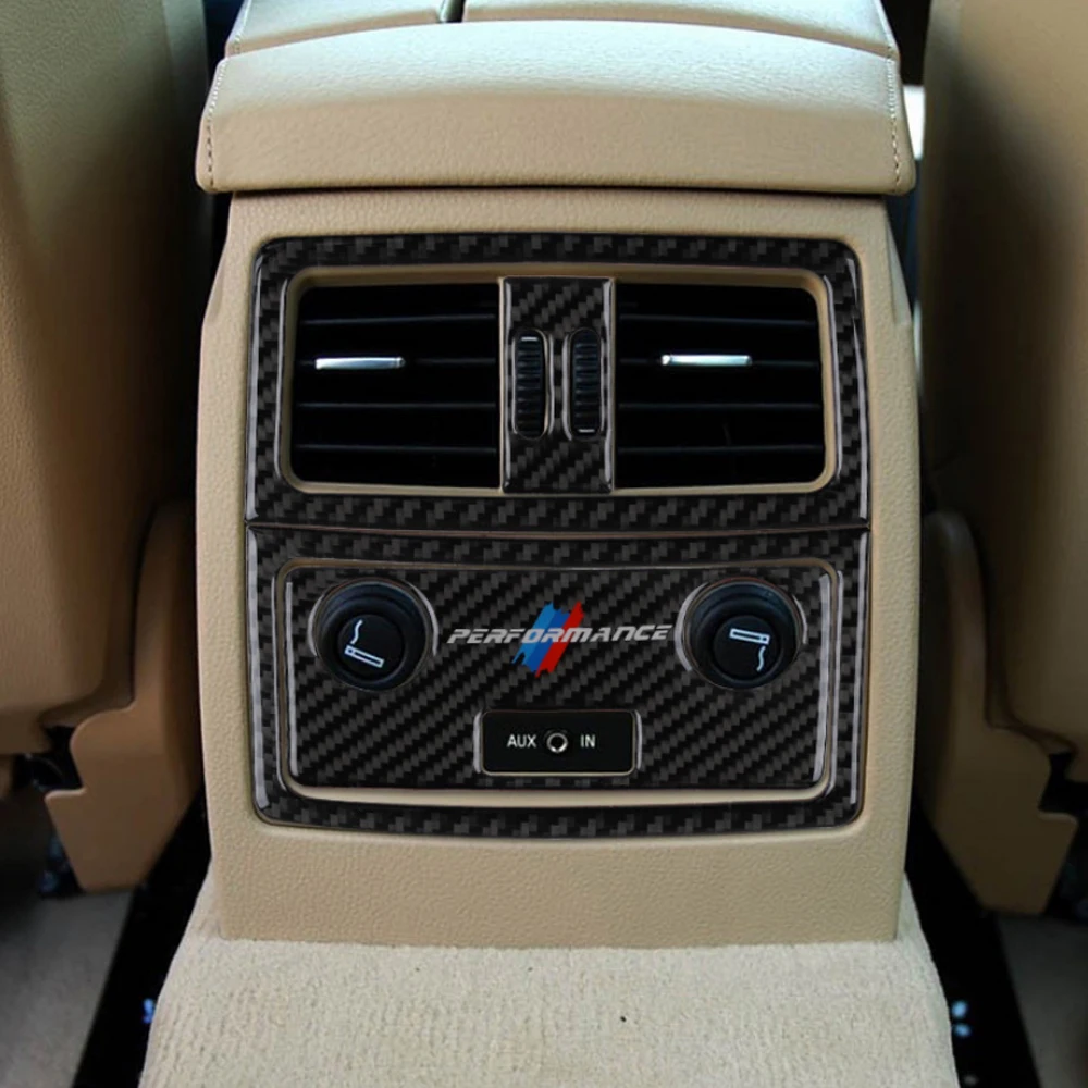 

Для BMW 5 серии E60 2004-2010 Автомобильный задний подлокотник кондиционер решетка вентиляции рамка Крышка отделка углеродное волокно стикер