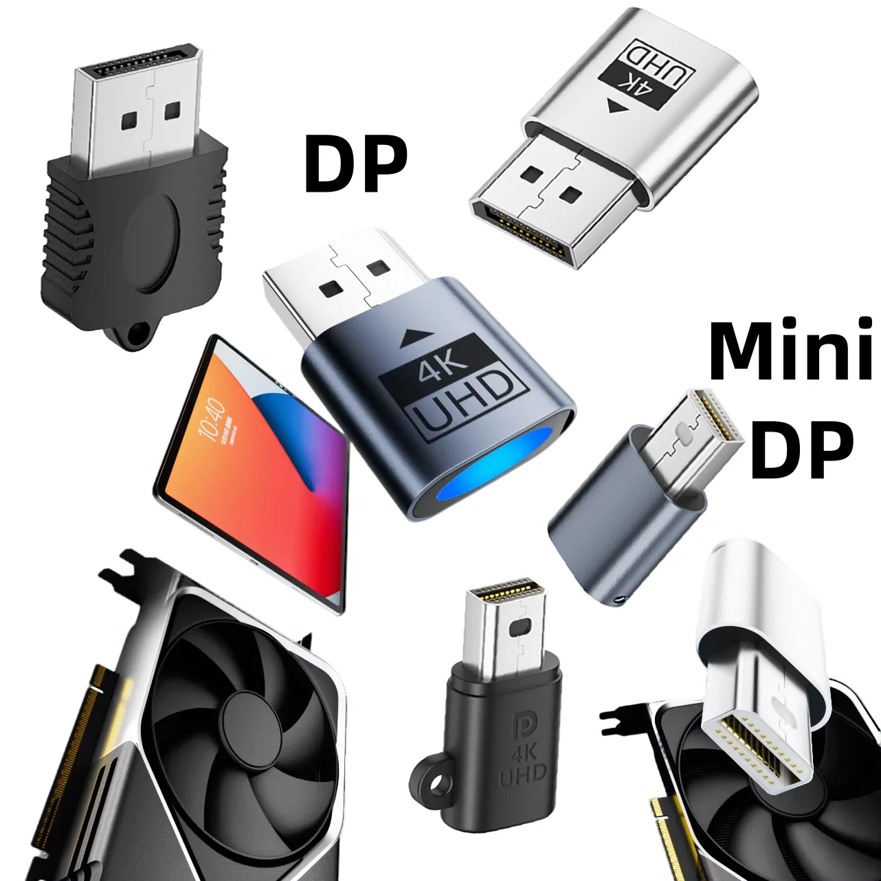 Фото Эмулятор дисплея Mini DP DisplayPort (Ghost Display) с поддержкой EDID для видеокарт ПК, 1080P@60Hz, 4K@17Hz №1