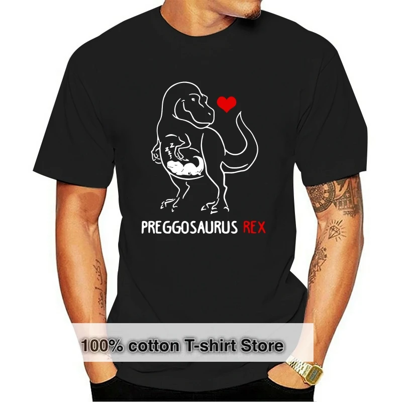 

Funny Pregnant T-shirt Preggosaurus Rex Ladies Comedy T-Shirts
