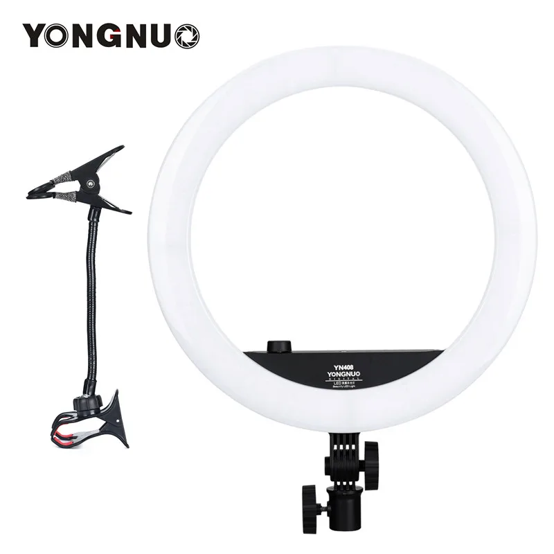 

YONGNUO YN408 14 Inch 3200K-5600K Bi-color LED Ring Video Light Dimmable Photography Fill Light 24W CRI 95+for Photography Video