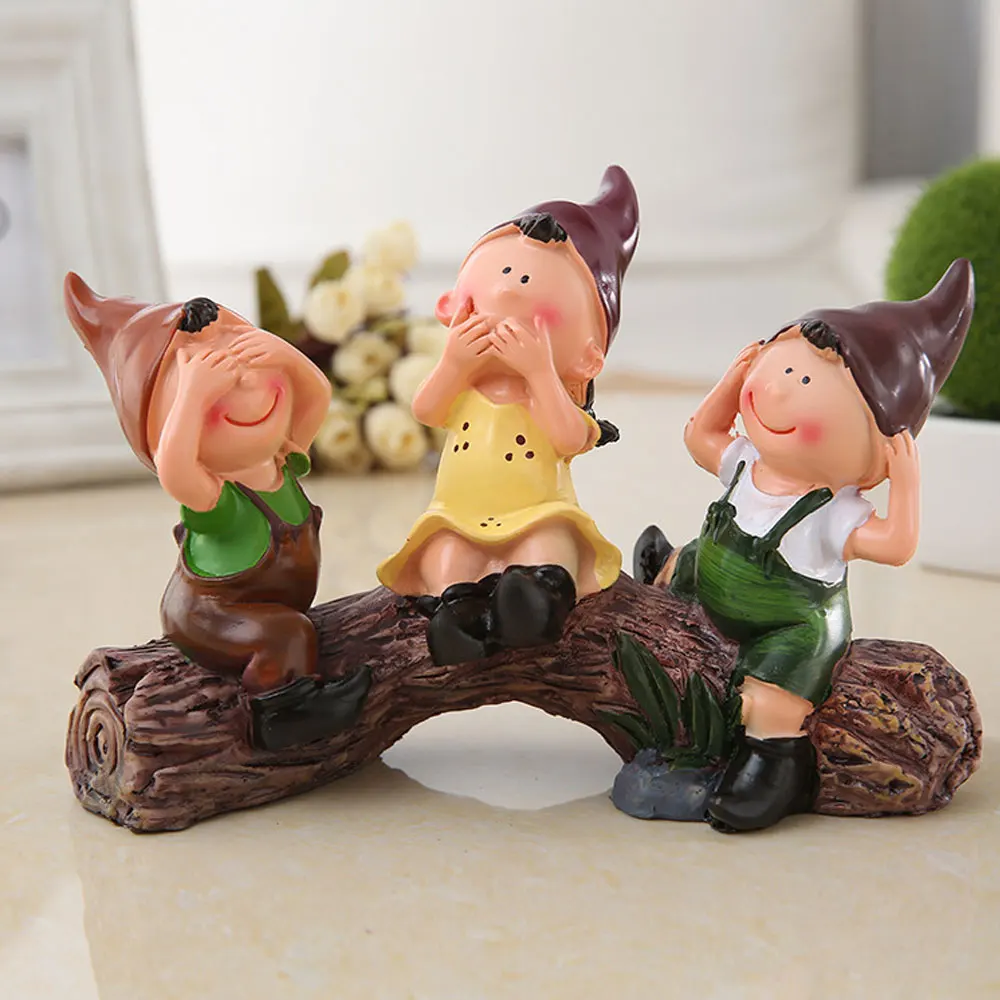 

Resin Stump Doll Ornament Cute Miniature Statue Doll Home Decoration Resin Crafts Living Room Desktop Decoration Christmas Gift