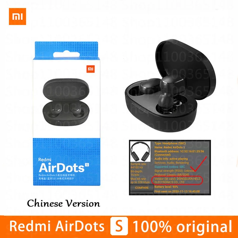 

Original Redmi AirDots S TWS Headset Xiaomi Airdots 2 Wireless Bluetooth Earphone In-Ear Bass Earbuds Auto Link Stereo Earphones