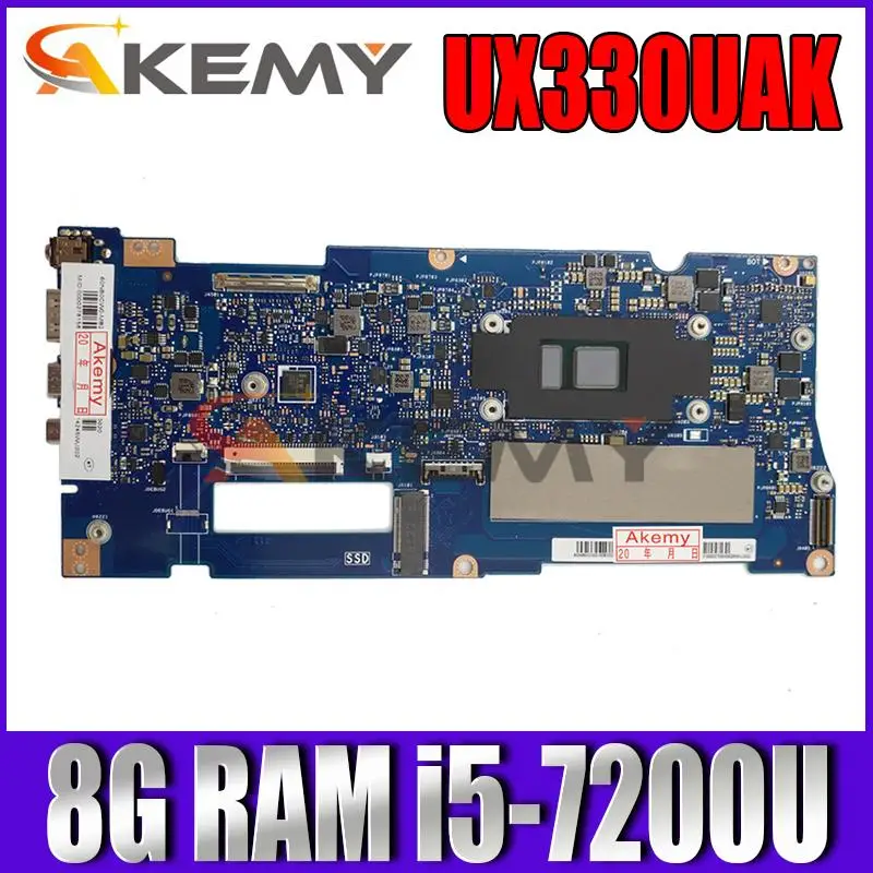 

Новинка материнская плата для ноутбука 90MB0CW0-R00060 для Asus UX330UAK UX330UA UX330U U3000U материнская плата W/ 8G RAM i5-7200U SR2ZU