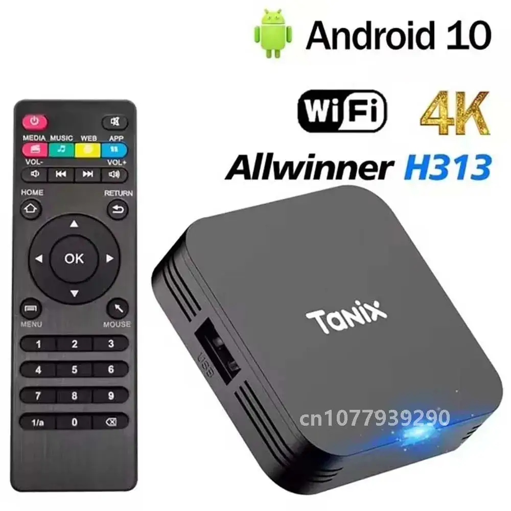 Android 10.0 TV Box Allwinner H313 Quad Core 4K HDR Mini Game Stick 2.4G WiFi 1G 8G 2G 16G Медиаплеер Smart Set Top
