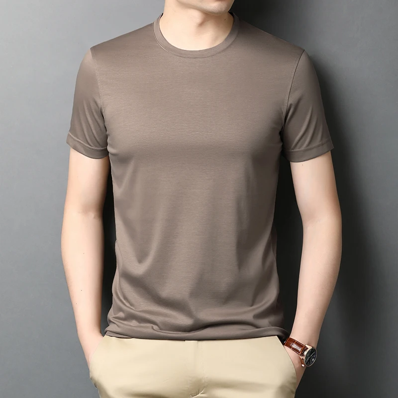 

high quality 2023 new summer Tops Tees men cotton short-sleeved round neck T shirt qwe9968