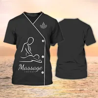 Women's Round Neck T-Shirt Massage Therapist 3D Printed Tops Beauty Salon Therapy Apparel Grunge Clothes Fashion 2023 New 4