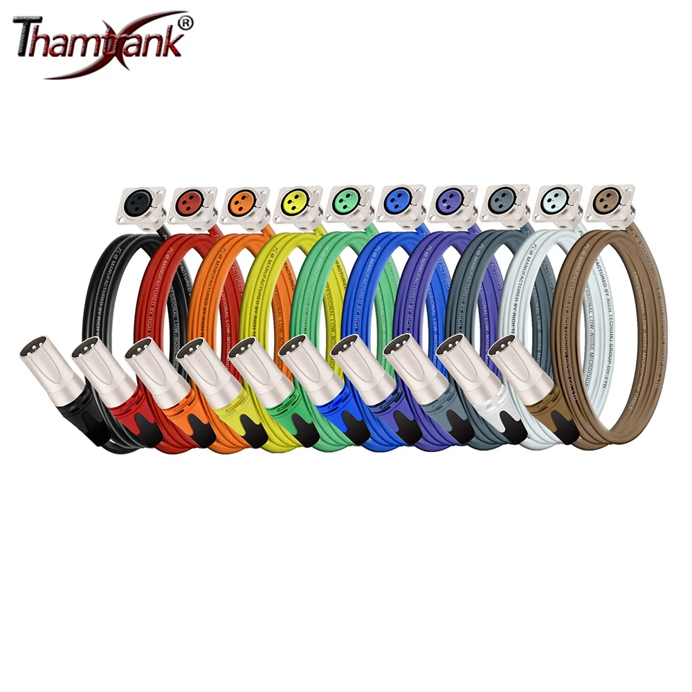 3Pin XLR M/F к D-образному F/M Кабельный разъем с панельным креплением Проходная