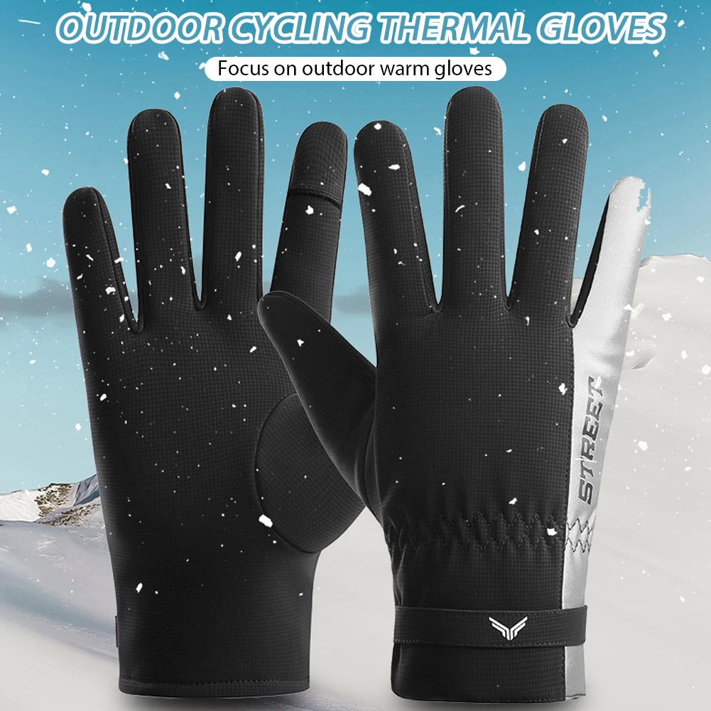 

Зимние перчатки для женщин и мужчин, теплые перчатки для сенсорных экранов, Нескользящие очень теплые ветрозащитные перчатки для сенсорных...
