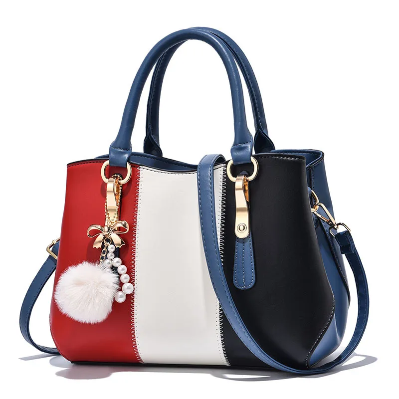 

2023 new fashionable and generous women's handbag Korean version large capacity middle-aged single shoulder bag