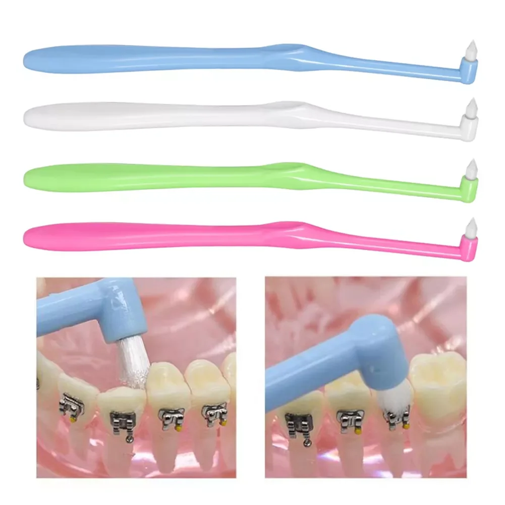 

NEW2023 1Pc Orthodontic Toothbrush Soft Hair Correction Clean Teeth Gap Floss Hygiene Teeth Braces Opsigenes Cleaning Tool