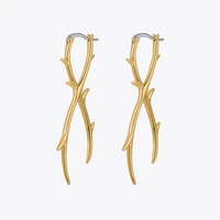 enfashion thistle thorn hoop earrings set for women free shipping gold color fashion jewelry pendientes piercing earings e221398