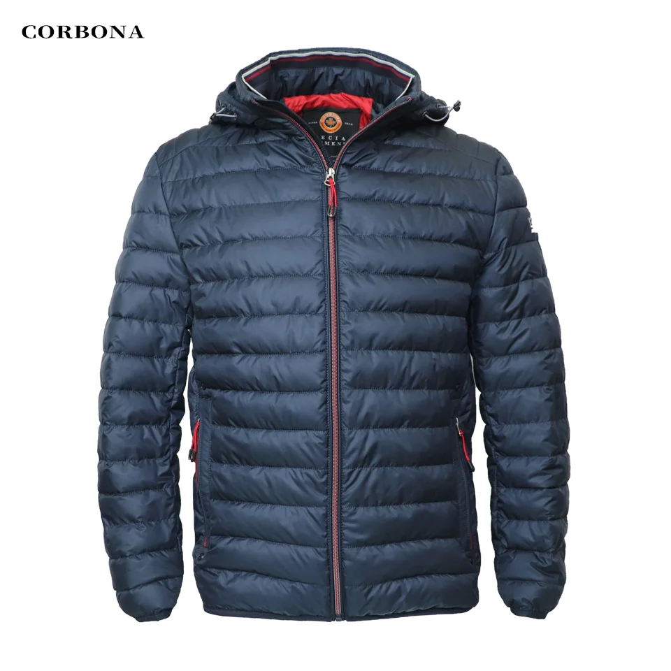 CORBONA 2022 Men Jacket Lightweight Long Sleeve Oversized Autumn Coat Windproof Outdoor Pockets Casual Windbreaker Winter Parka |