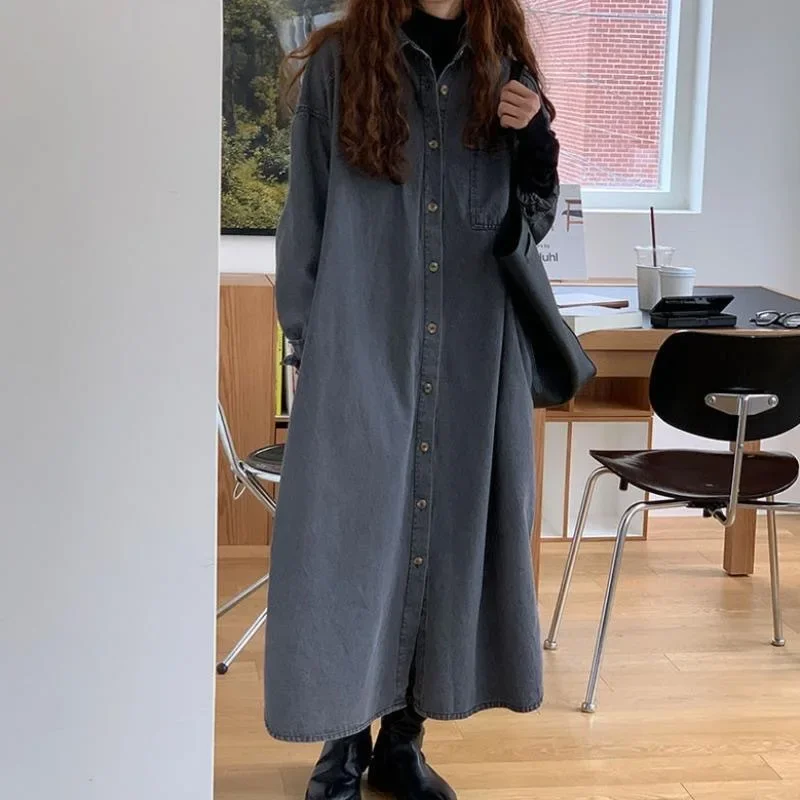 Платья для женщин осень 2023 новое корейское модное повседневное платье чувство