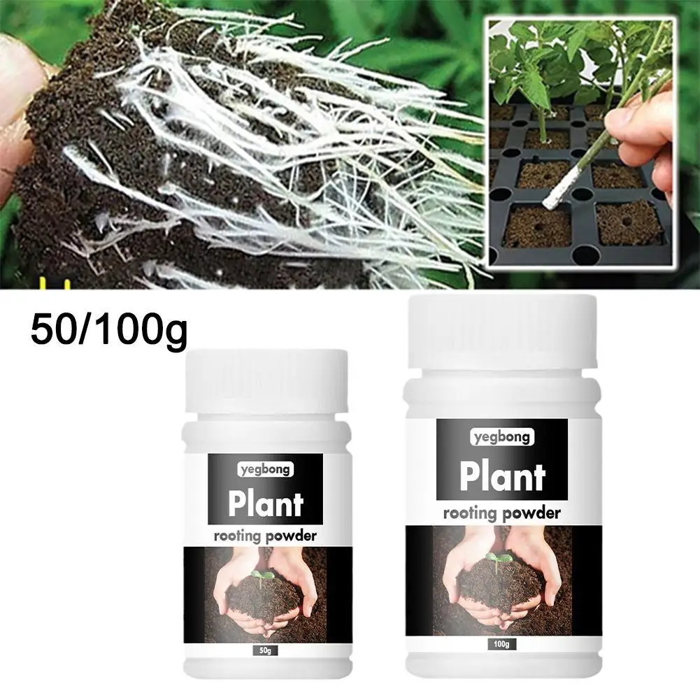 

100g Powder Rooting Hormone for Cuttings Enhancer Promote Root Growth for Seedlings Starts Potting Soil Fertilizer Dropshipping